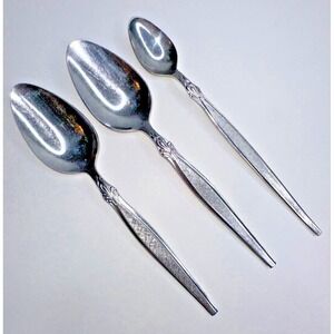 Eldan Peeres Stainless Flatware Silverware Serving spoons Ice Tea Spoon Set 3 Pc